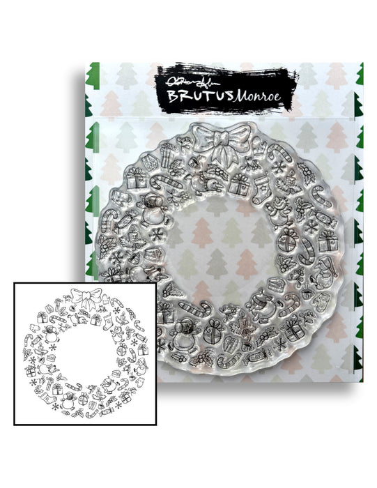 Holiday Archive Stamp | 4x4 | Holiday Wreath