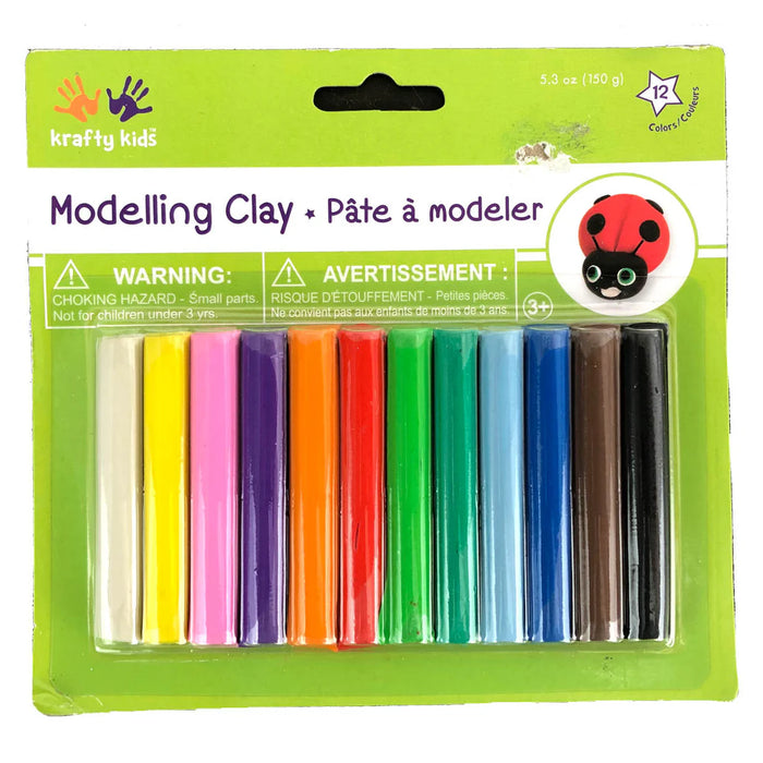 Multicraft Imports | Krafty Kids Modeling Clay 150g 12/Pkg | Assorted