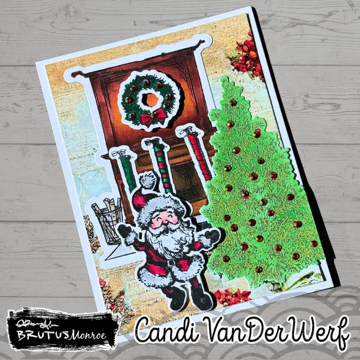 Brutus Monroe x Taylored Expressions | Santa's Visit Rubber Stamp