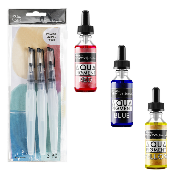 Water Brush & Aqua Pigment Bundle