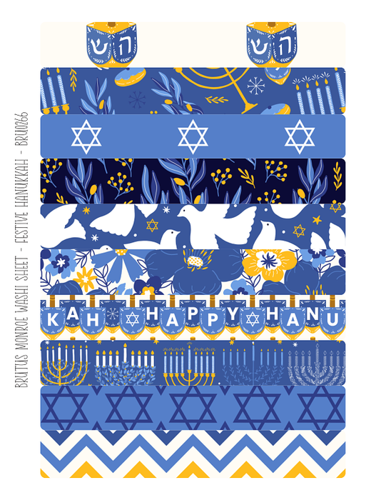 Washi Sheets | Festive Hanukkah