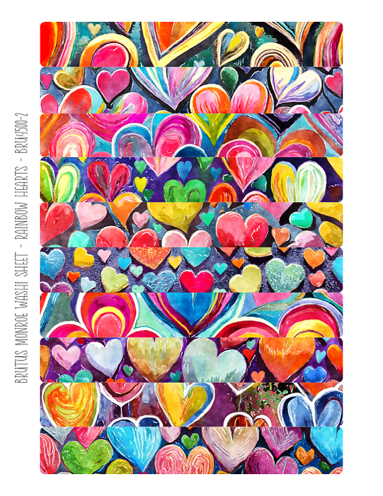 Washi Sheet | Rainbow Hearts