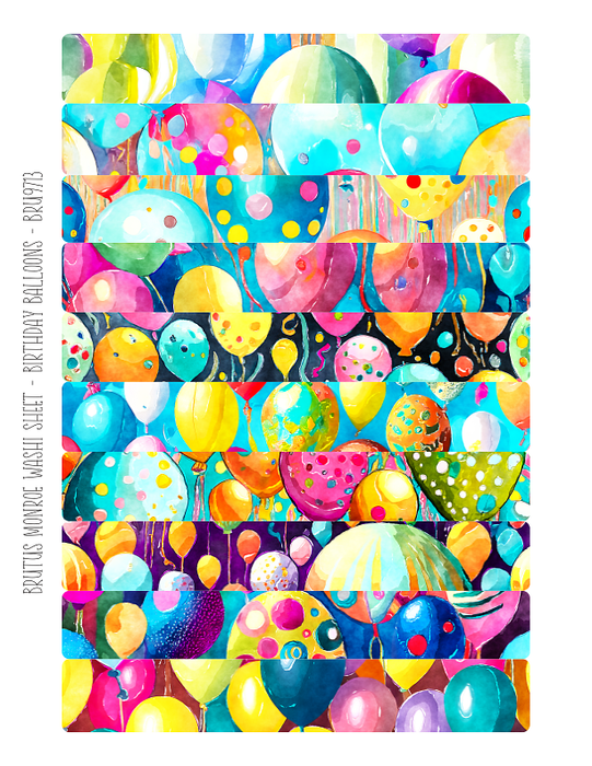 Washi Sheets | Birthday Balloons