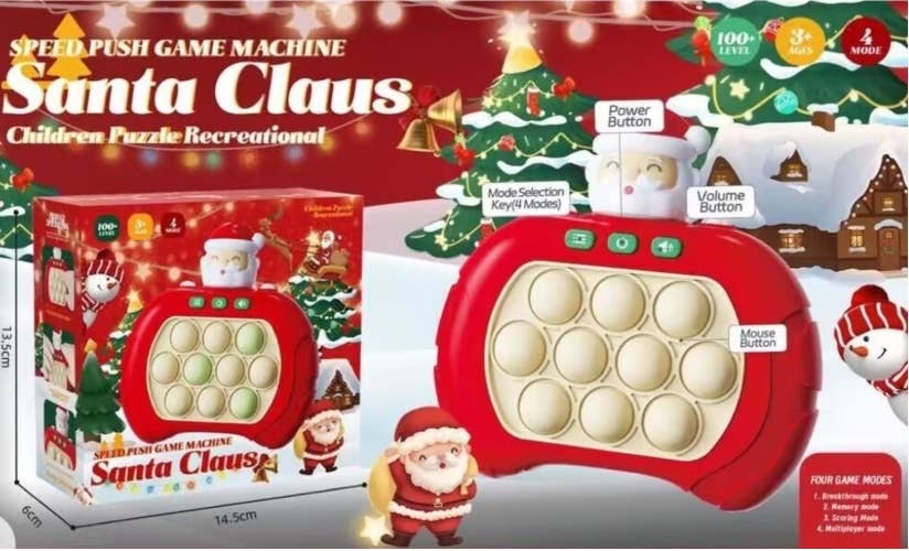 Santa Christmas Electronic Pop-it Game - Boxed