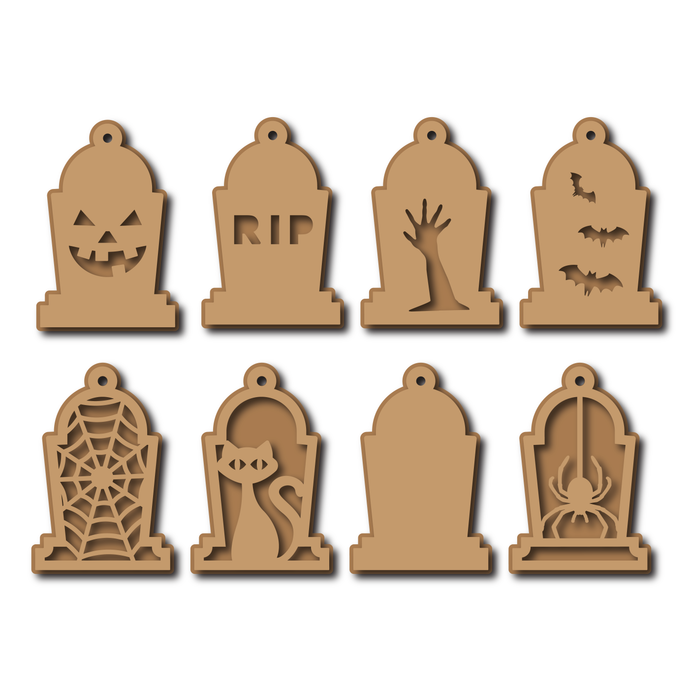 Chipboard | 8 Tombstone Tags