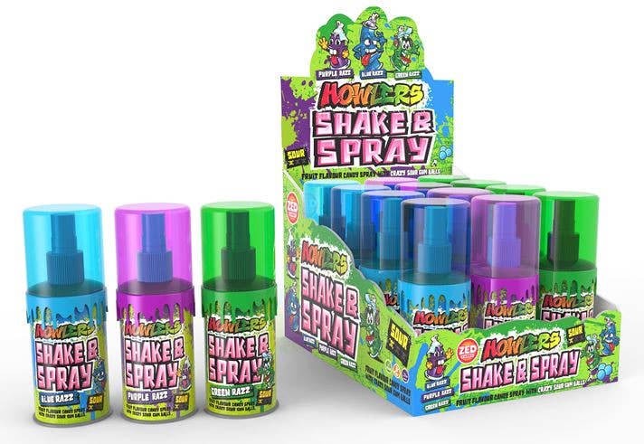 Albert's Howlers Shake & Spray Sour, Blue/Purple/Green