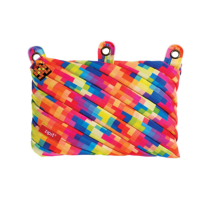 ZIPIT Pixel 3 Ring Pouch | Neon Rainbow