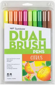 Tombow - Dual Brush Pen Art Markers: Citrus- 10-Pack