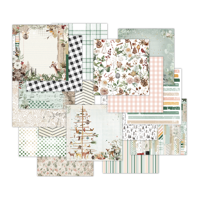 Pretty Little Studio - Comfort & Joy 6x6 Paper Pack | Woodland, Deer, Christmas