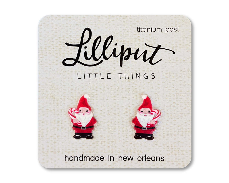 Lilliput Little Things - Santa Gnome Earrings // Christmas Earrings