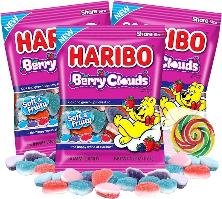 HARIBO Gummi Candy, Berry Clouds