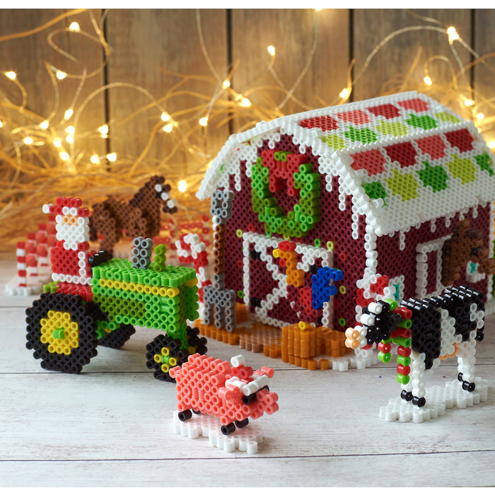 Perler Beads Gingerbread Barn