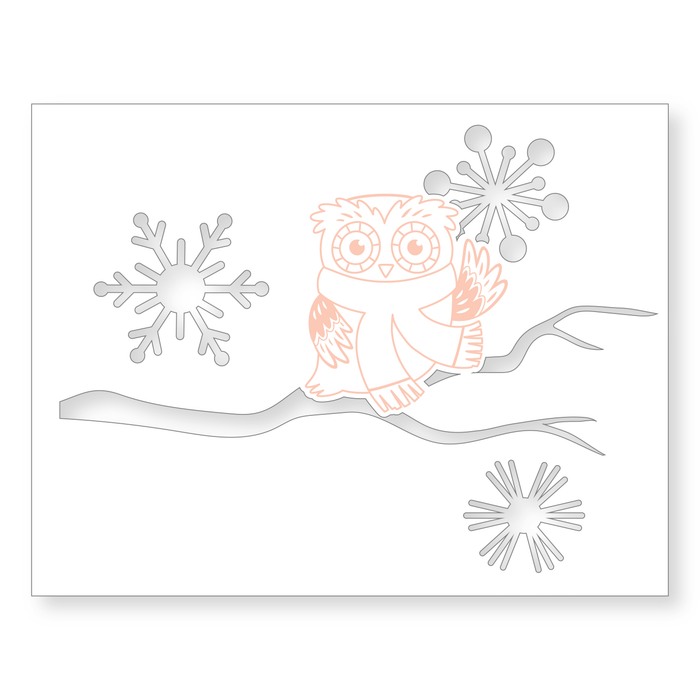 A2 Stencil | Winter Scene