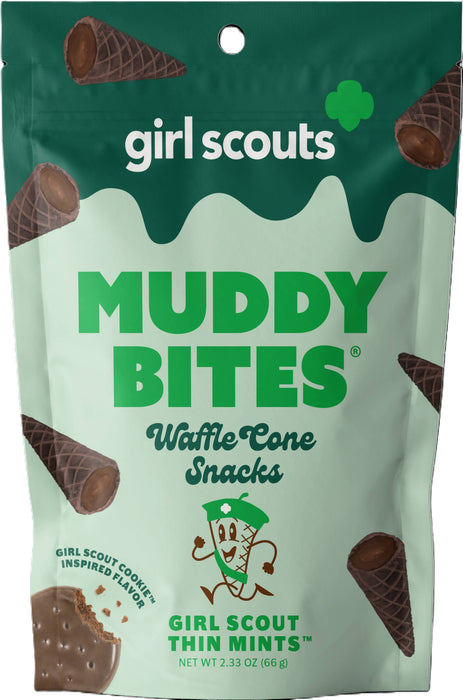 Muddy Bites Waffle Cone, Girl Scout Thin Mint, 2.33oz