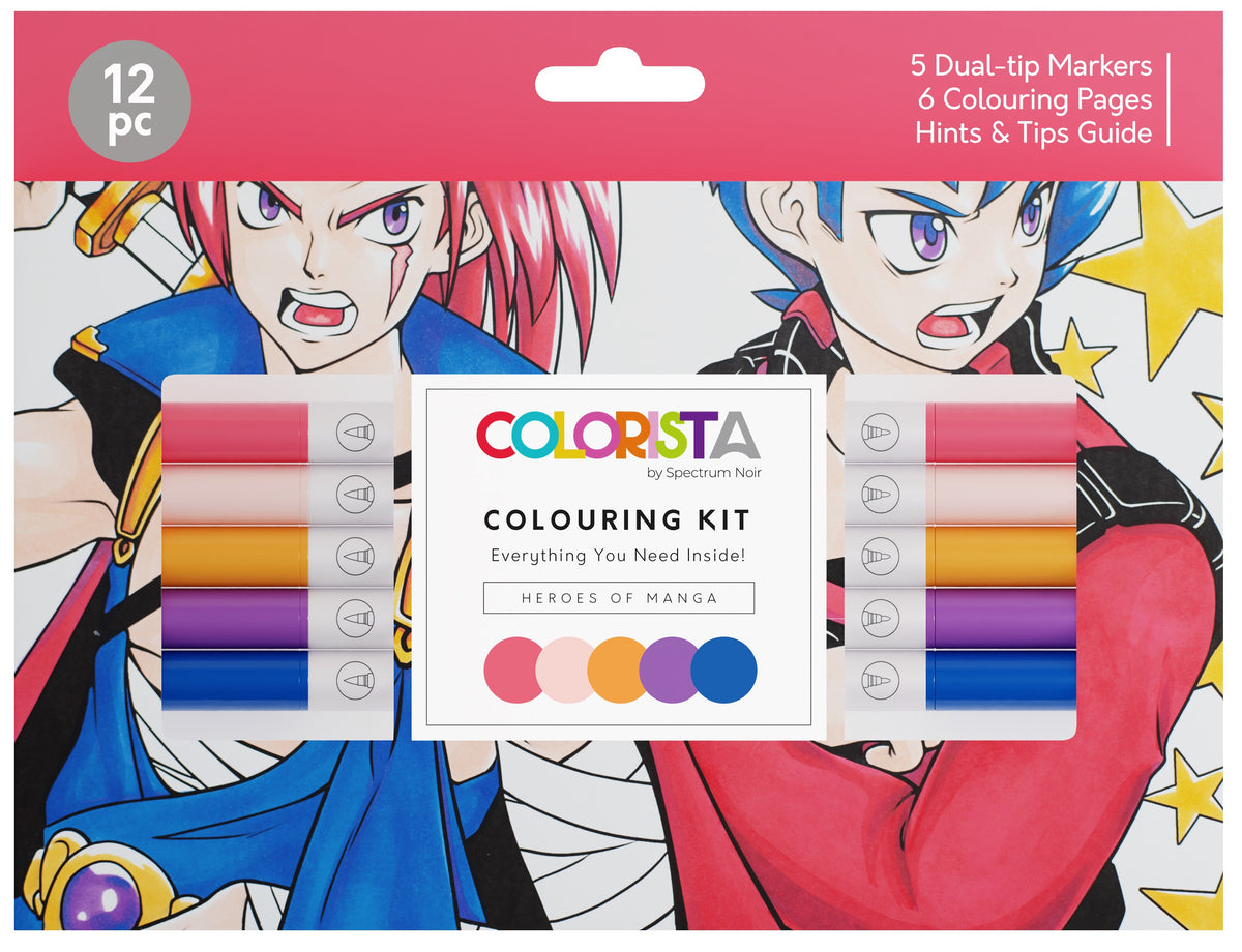 Colorista - Colouring Kit - Stars of Manga - 12 Piece Set